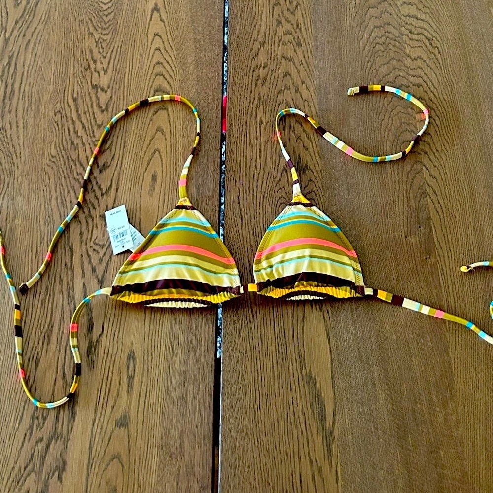 Aerie Striped String Bikini Top